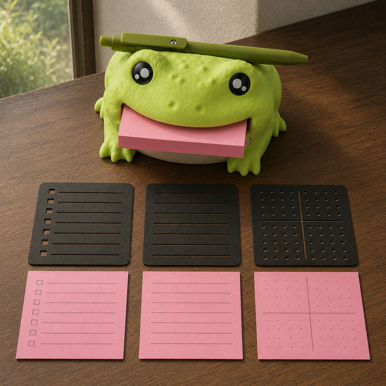 Frog Desk Organizer & Note Holder