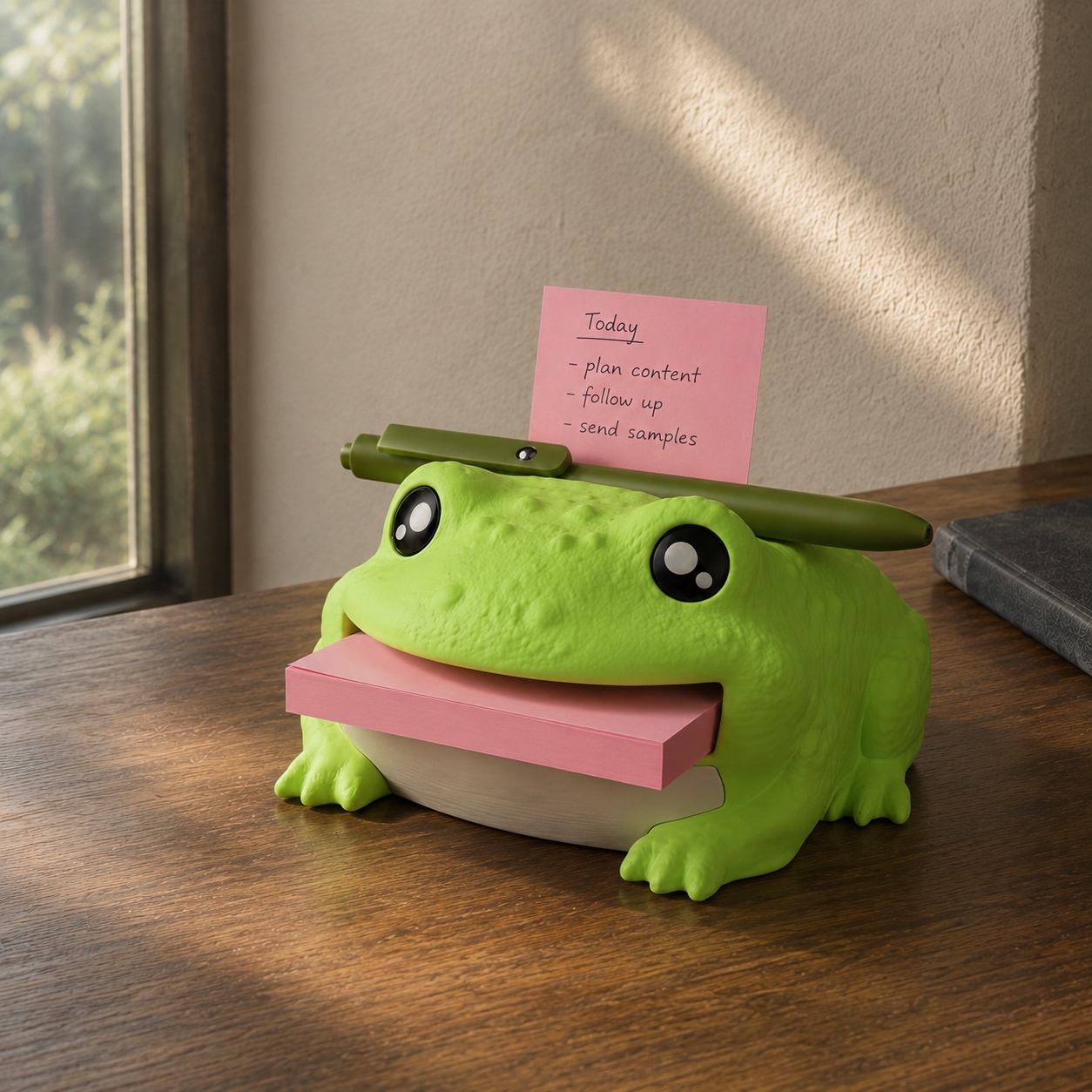 Frog Desk Organizer & Note Holder