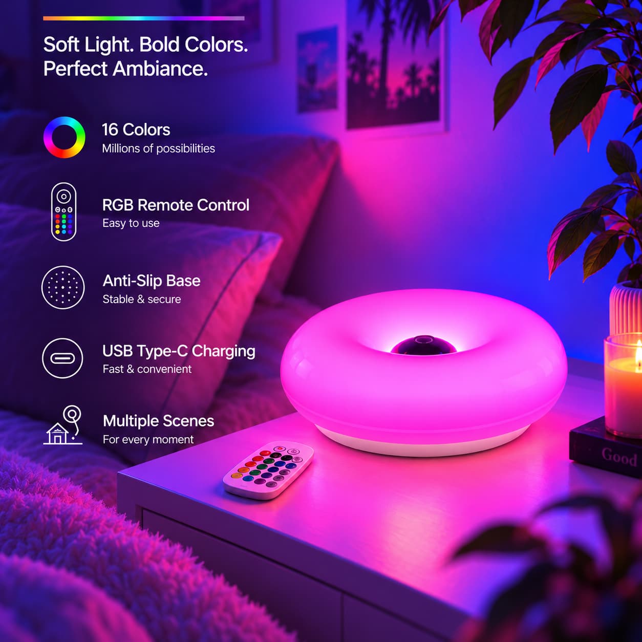 Donut Ambient Lamp That Changes as You Wish