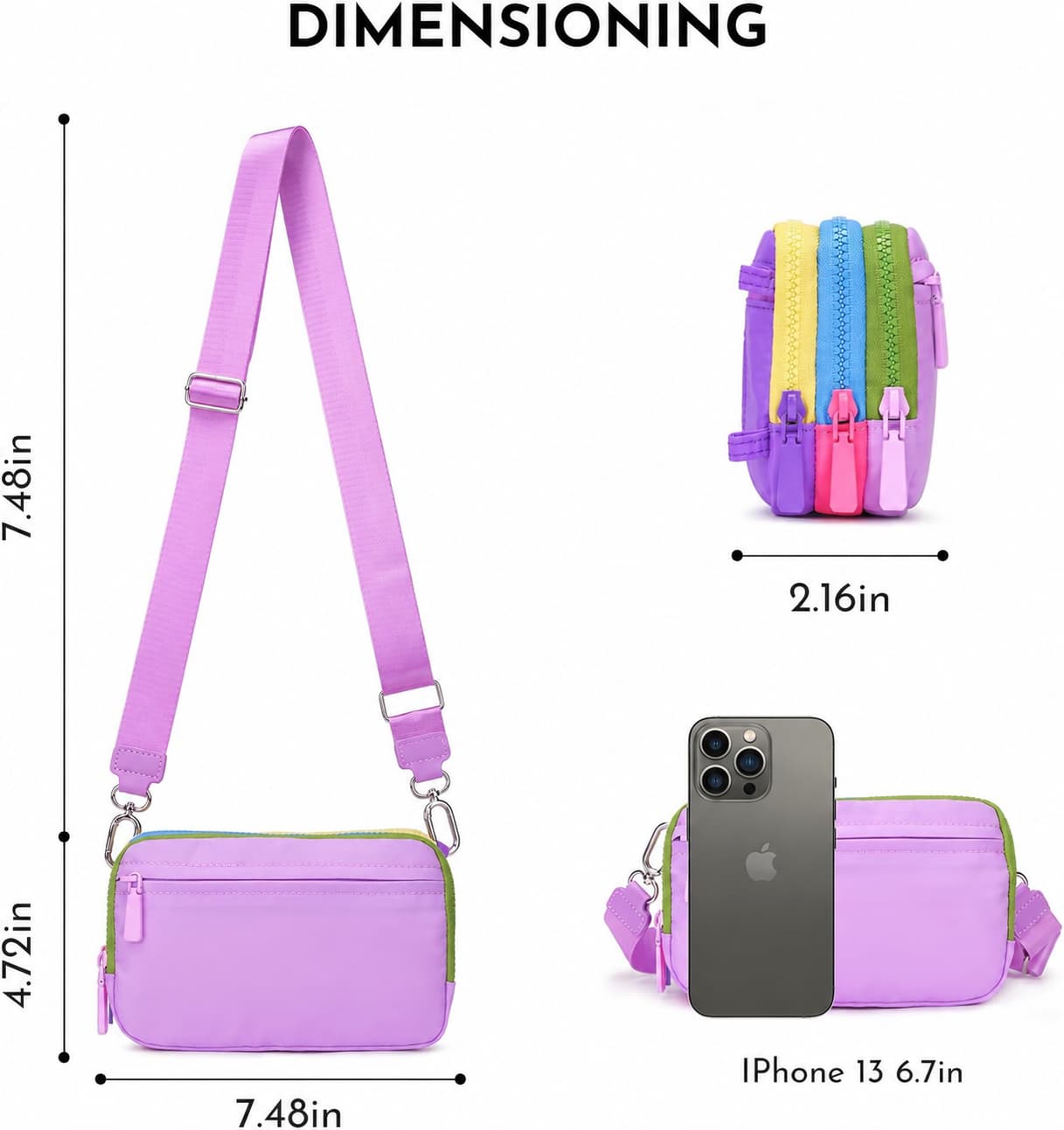 Casual Lightweight Multi-Pocket Shoulder Purse