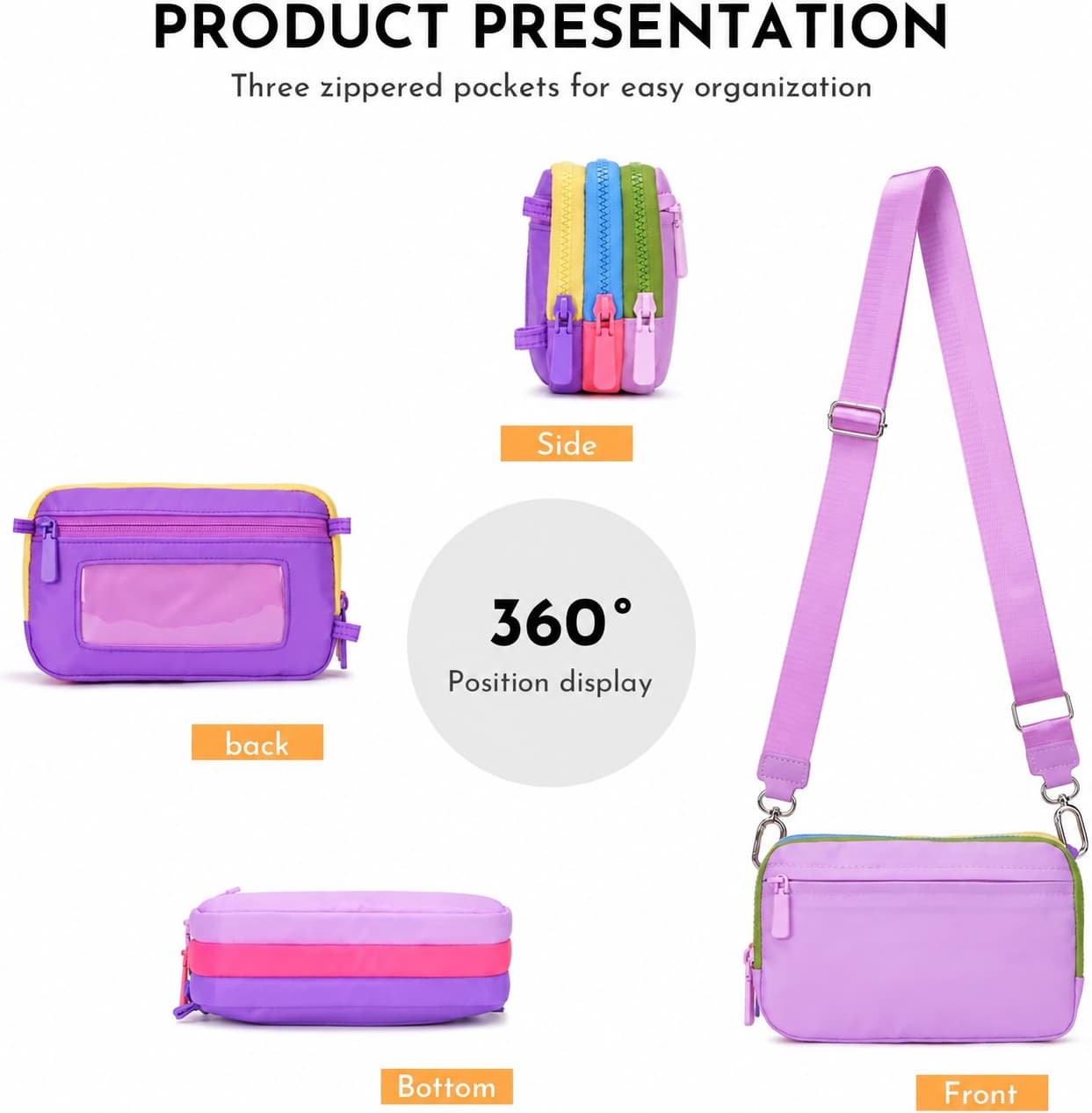 Casual Lightweight Multi-Pocket Shoulder Purse