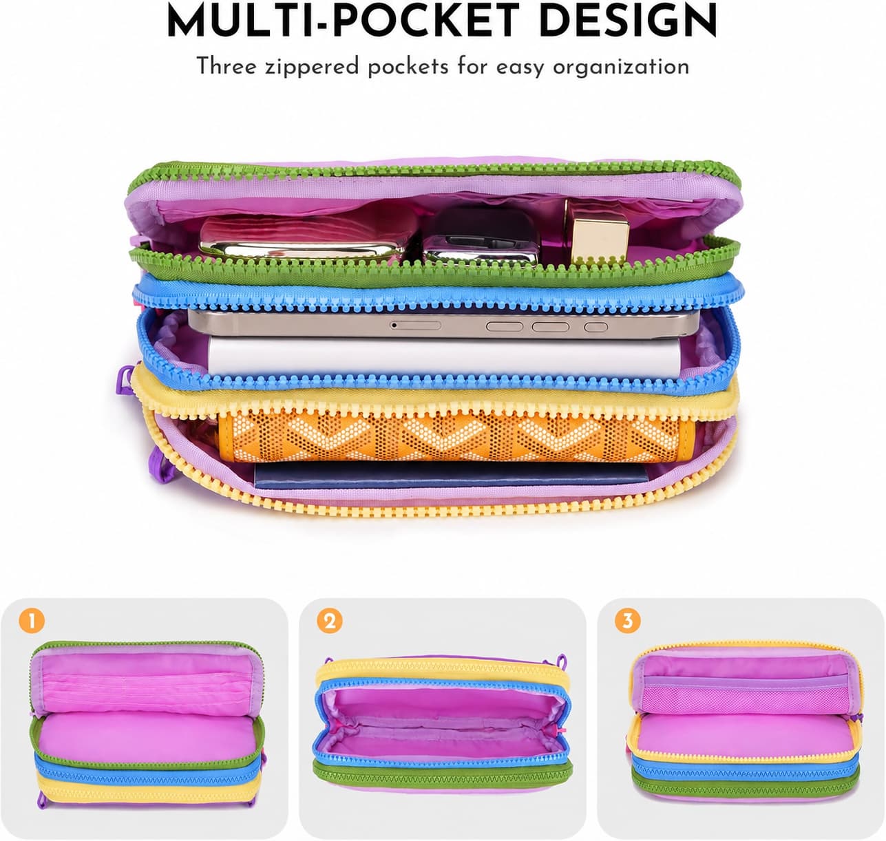 Casual Lightweight Multi-Pocket Shoulder Purse