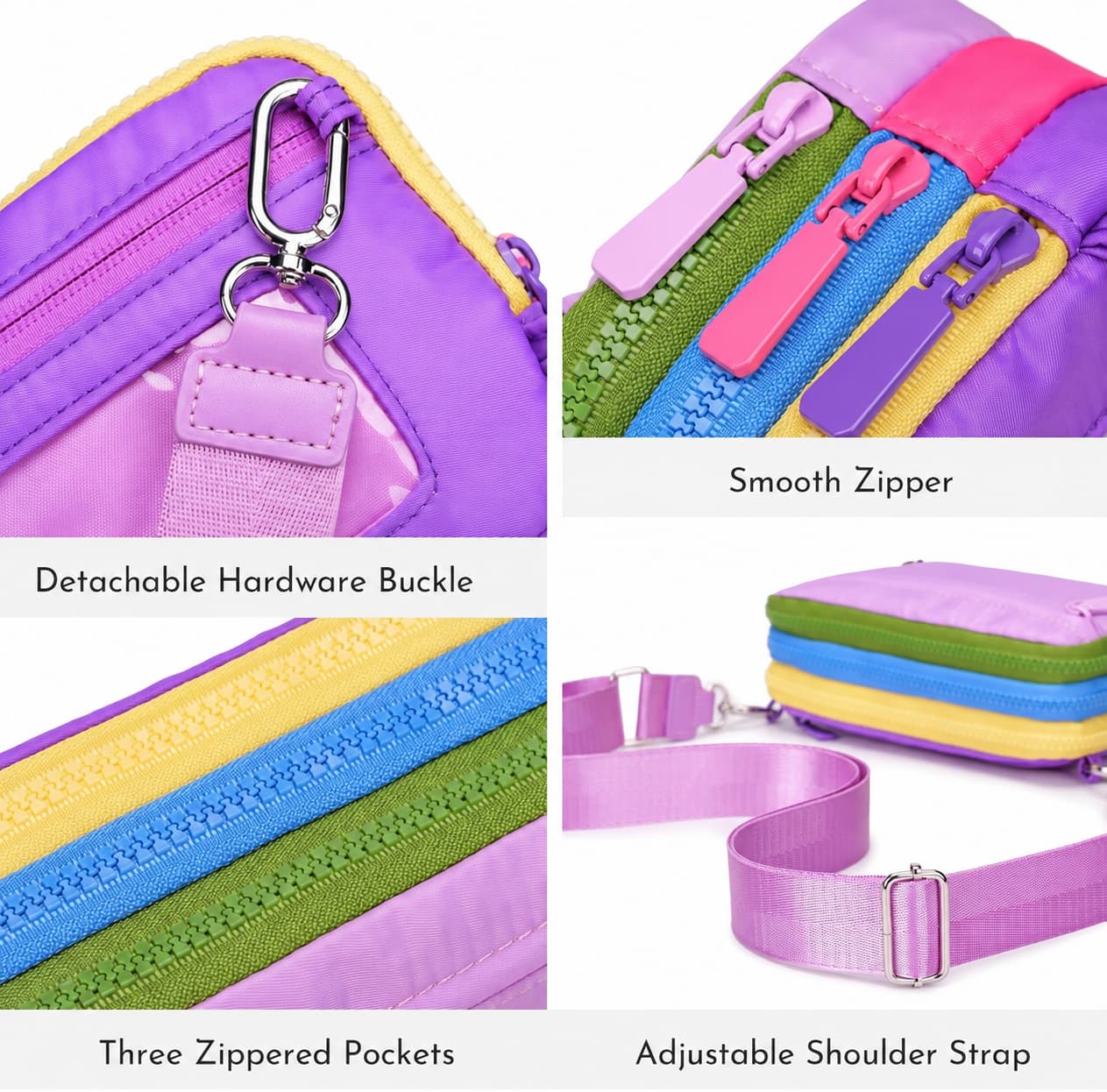 Casual Lightweight Multi-Pocket Shoulder Purse