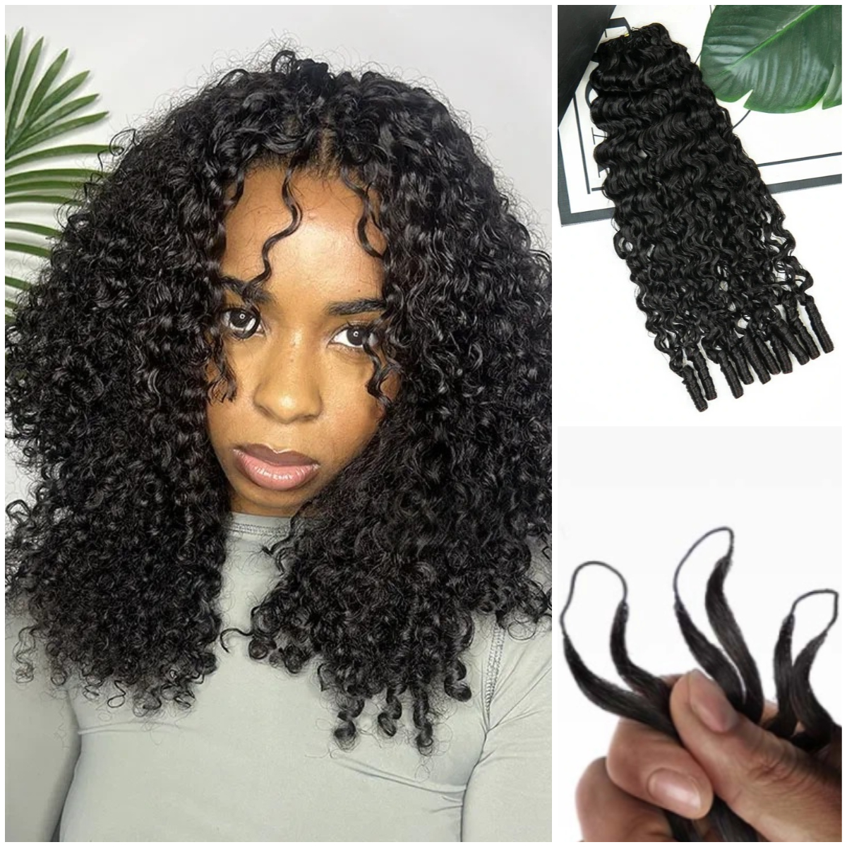 Burmese Water Curly Human Crochet Hai