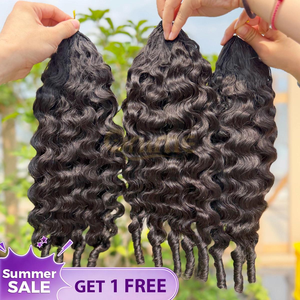 16A Burmese Water Curly Human Crochet Hair Soft Natural Texture - Onime Hair