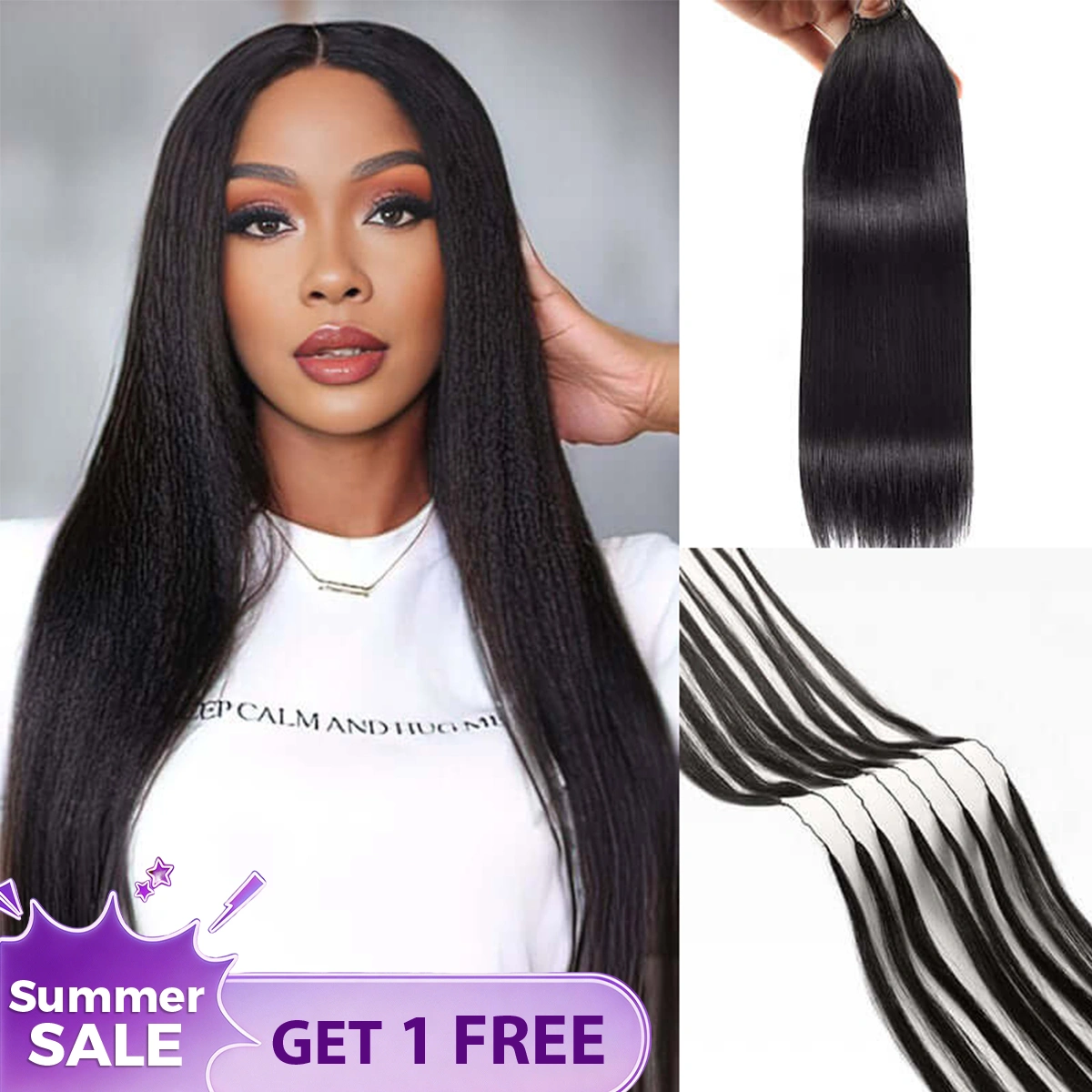16A Light Yaki Human Crochet Hair Soft Natural Texture Protective Style - Onime Hair