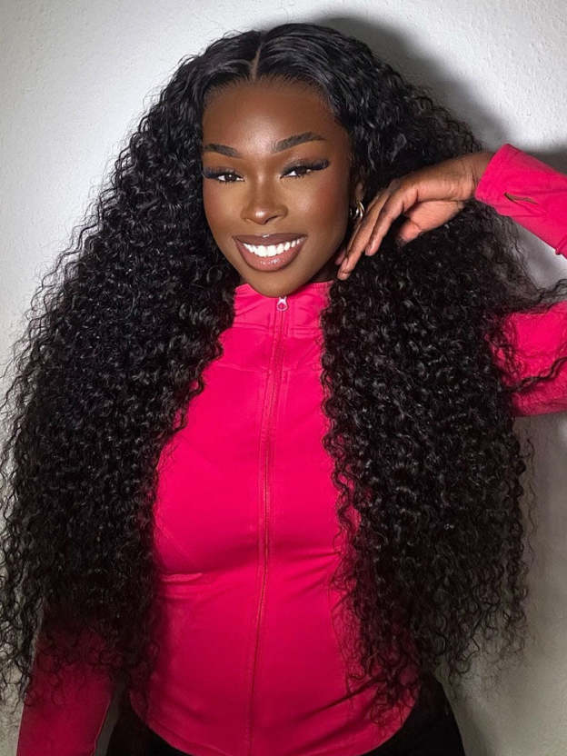 Onimehair™ Pre-bleached onimehair Curly 7x5 Pre-cut HD Lace Wear Go Glueless Wig