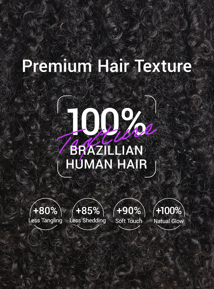 Coily Curly 5x5 Closure HD Lace Glueless Pre-Cut Wig with Breathable Cap-30