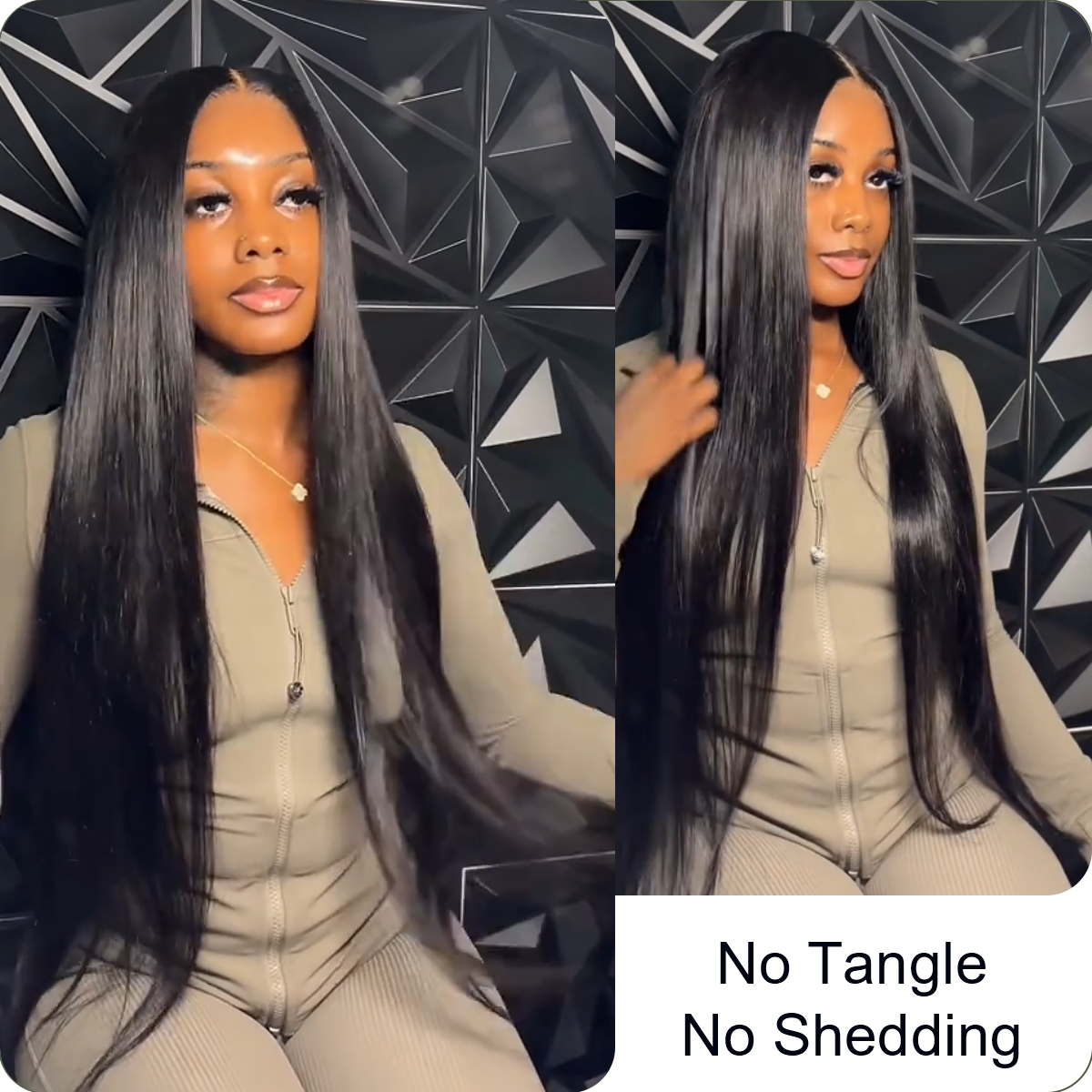 Natural black sleek straight hair bundles in various lengths from 12 to 36 inches by mysite.