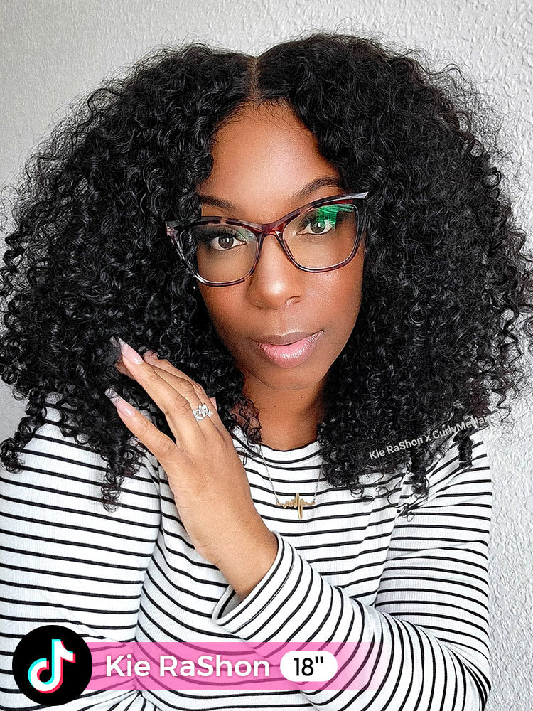 Onimehair™ Pre-cut 9x6 Lace M-cap Wear Go Glueless Mini Knots onimehair Curly Hair HD Lace Front Wig Pre-plucked