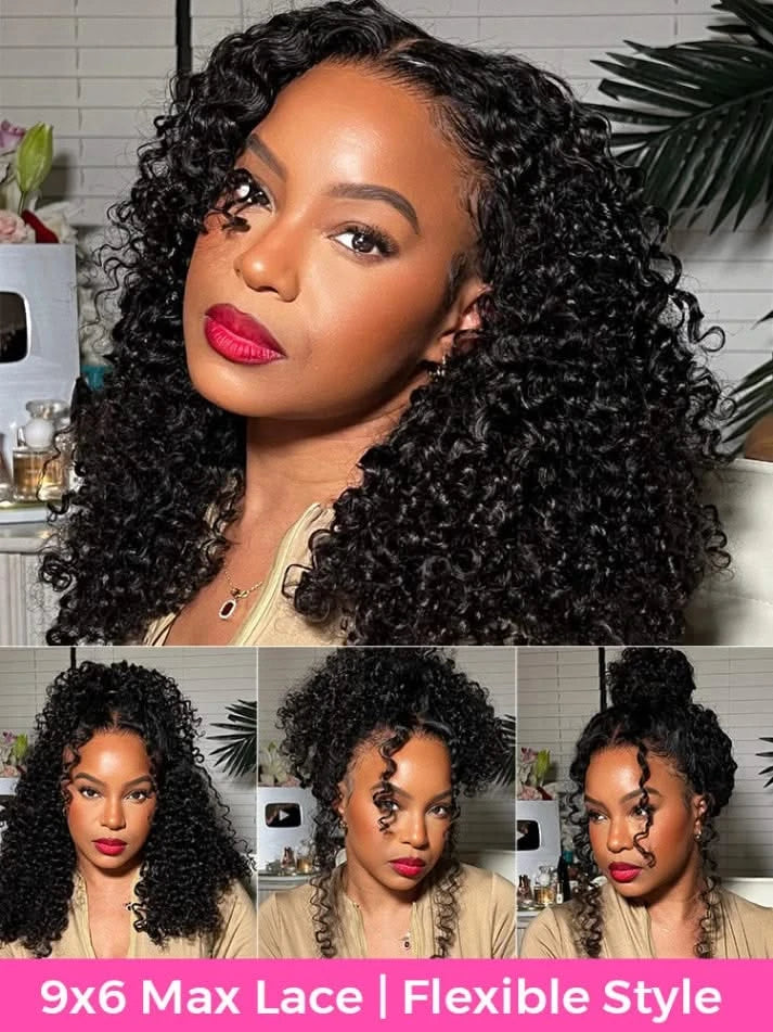 Onimehair™ Wear Go Glueless Highlights Ombre Hair Pre-cut HD Lace onimehair Curly Wig - Onime Hair
