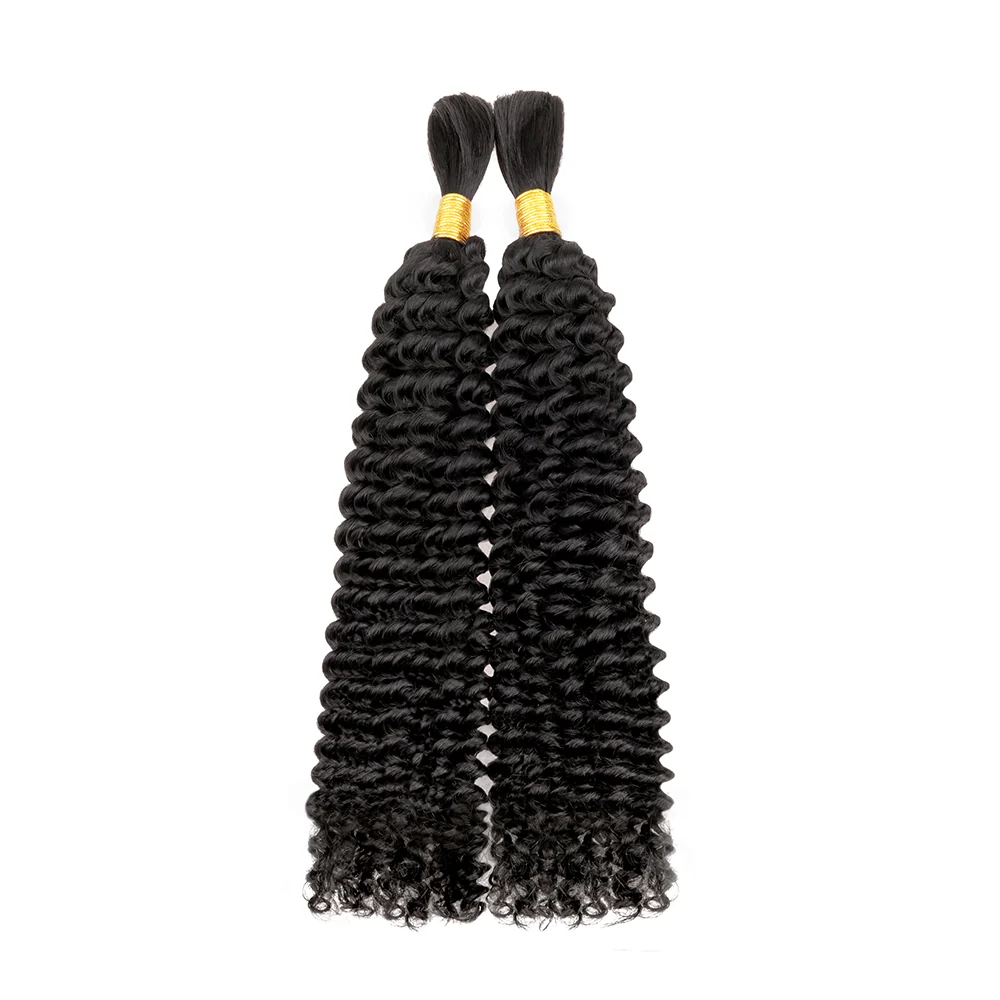 Onime Human Hair Bulk Kinky Curly for Boho Braiding