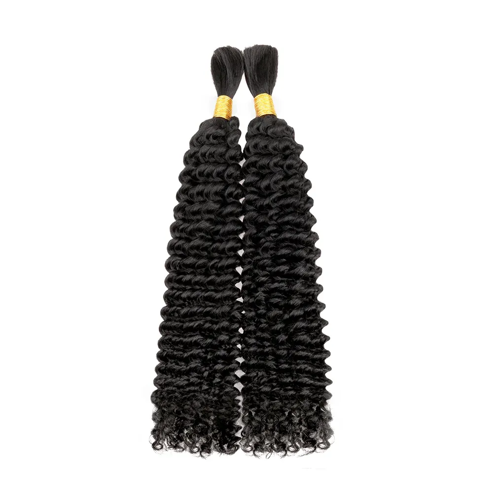 Onime Human Hair Bulk Kinky Curly for Boho Braiding