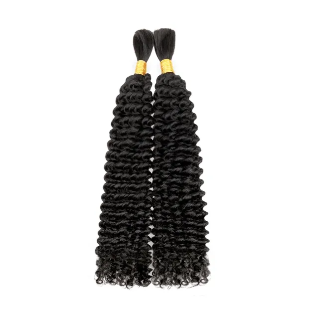 Onime Human Hair Bulk Kinky Curly for Boho Braiding