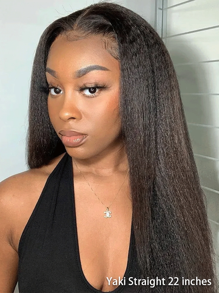 Onimehair™ Pre-bleached Light Onimehair Straight Hair Wear Go Glueless Wig Pre-cut HD Lace Pre-plucked