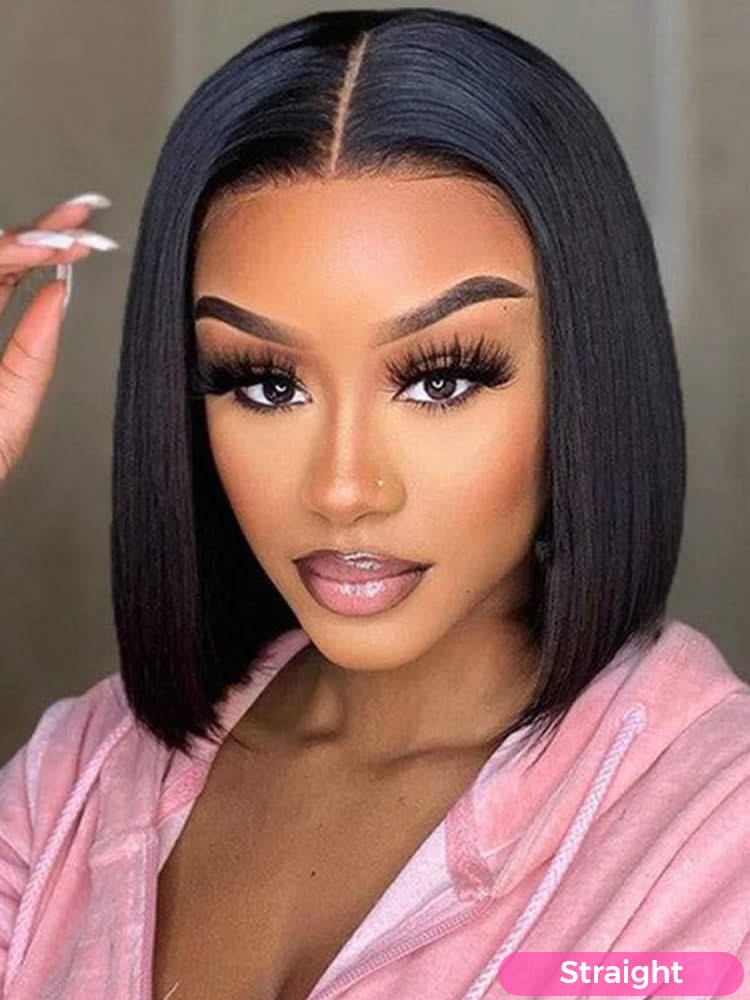 Onimehair™ 13x4 HD Lace Glueless Bob Wigs Wear Go Pre Cut Lace Human Hair Wigs - Onime Hair