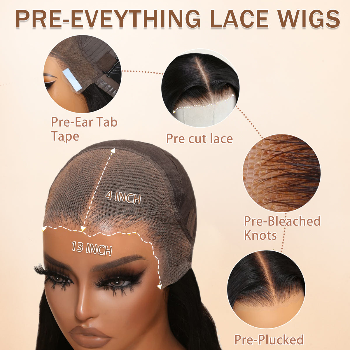 Onimehair™300% Density Pre Everything Glueless Blonde Highlights On Luxurious Deep Curly Wave Wig Clear Transparent Lace Wig