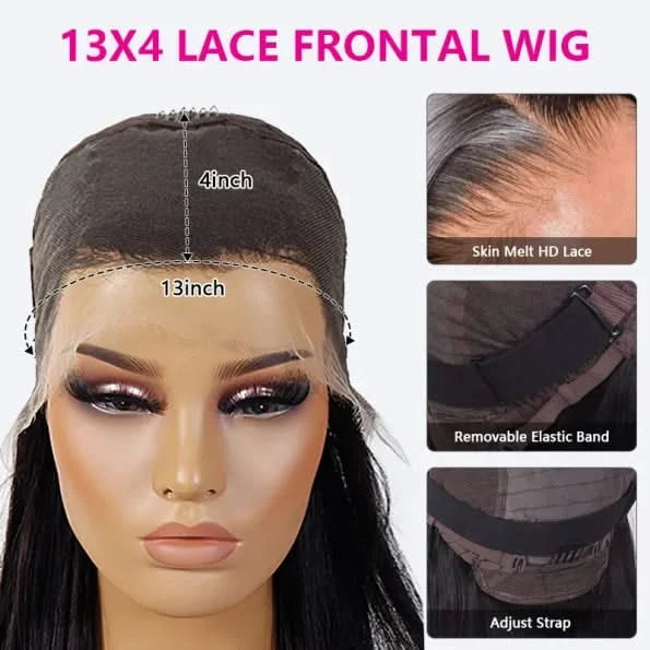 Glueless Short Bob Wig Straight 5×5 13×4 Invisible HD Lace Closure Wig 180% Density - Onime Hair
