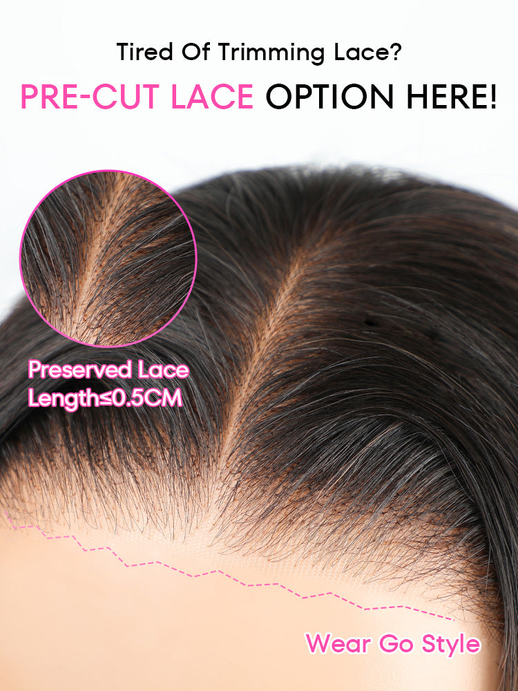 Onimehair™  Pre-Bleached Knots 13x4/13x6 HD Lace Straight Human Hair Wear Go Glueless Wig With Elastic Draw-string