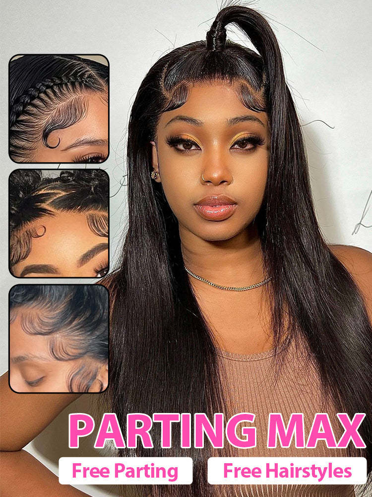 Onimehair™ Pre-bleached 13x4 Swiss HD Lace/Transparent Lace Wigs Straight Long Hair Lace Front Wigs