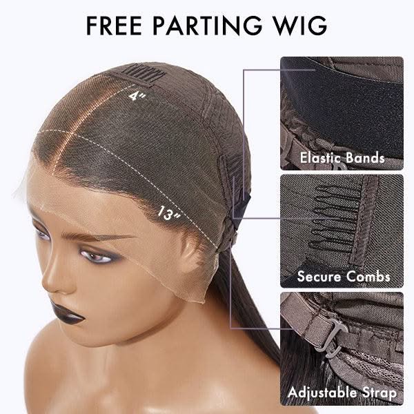 Onimehair™PreMax Wigs | Natural Looking Brown Highlight Silky Blunt Cut Bob Glueless 13x4 Frontal Pre-Cut Lace Wig - Onime Hair