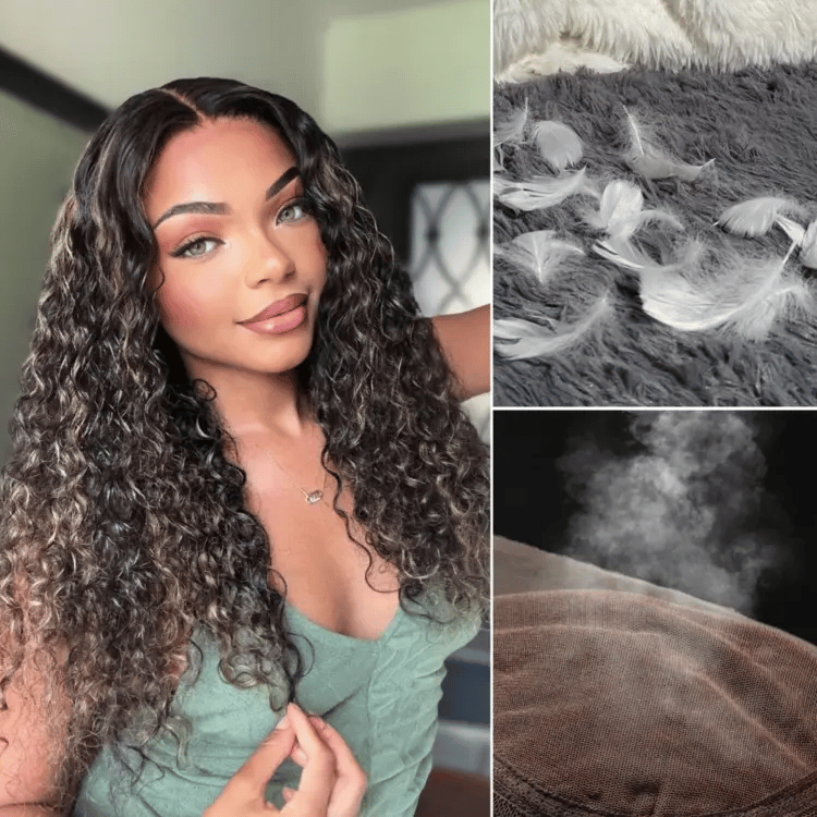 Onimehair™ Scalp Care Wigs | Effortless Water Wave Snugfit Glueless 5x5 Closure Pre-Cut Lace Curly Wig