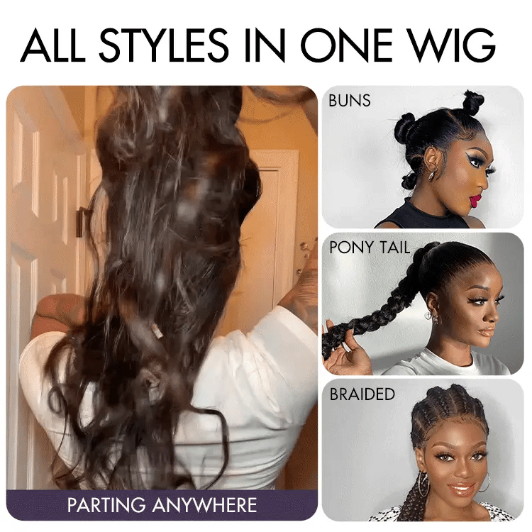 Onimehair™PreMax Wigs - HD Full Lace Water Wave / Straight / Body Wave Flexi-Fit Invisi Drawstring Cap Long Wig