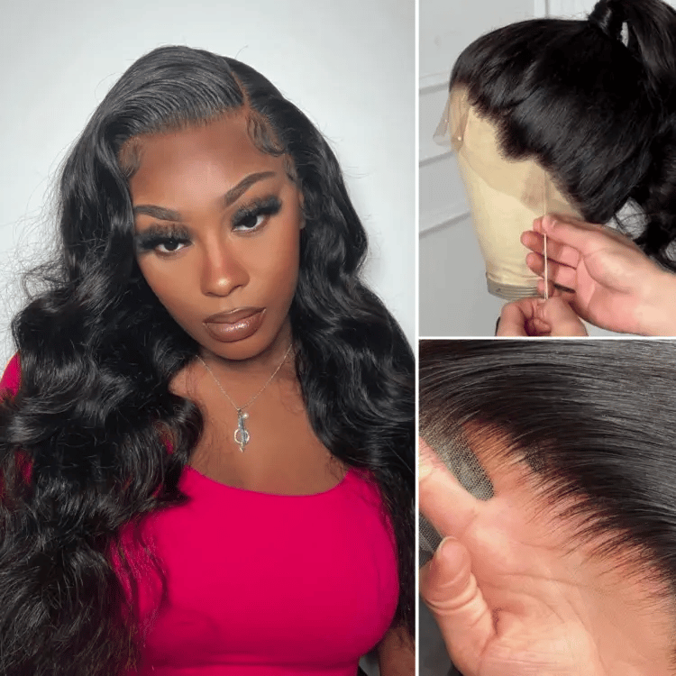Onimehair™PreMax Wigs | Flexi-Fit Invisi Drawstring Cap 360 HD Lace Water Wave / Body Wave / Straight Long Wig Pre-Cut Lace