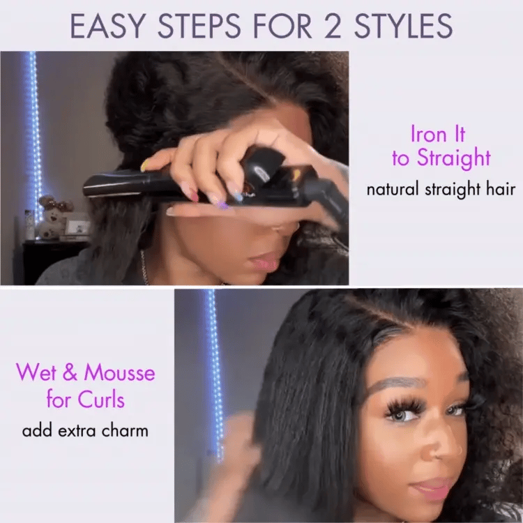 Wet and Wavy 5x5 Closure Pre-Cut Lace Water Wave Wig Glueless Side Part Human Hair Wig - Onime Hair