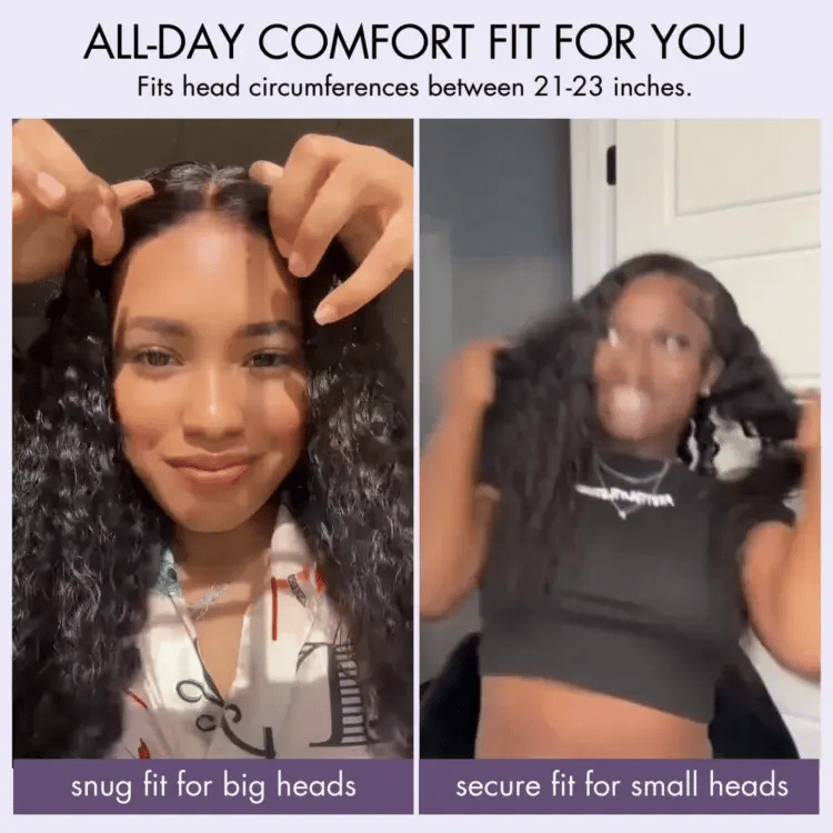 Onimehair™ Scalp Care Wigs | Effortless Water Wave Snugfit Glueless 5x5 Closure Pre-Cut Lace Curly Wig
