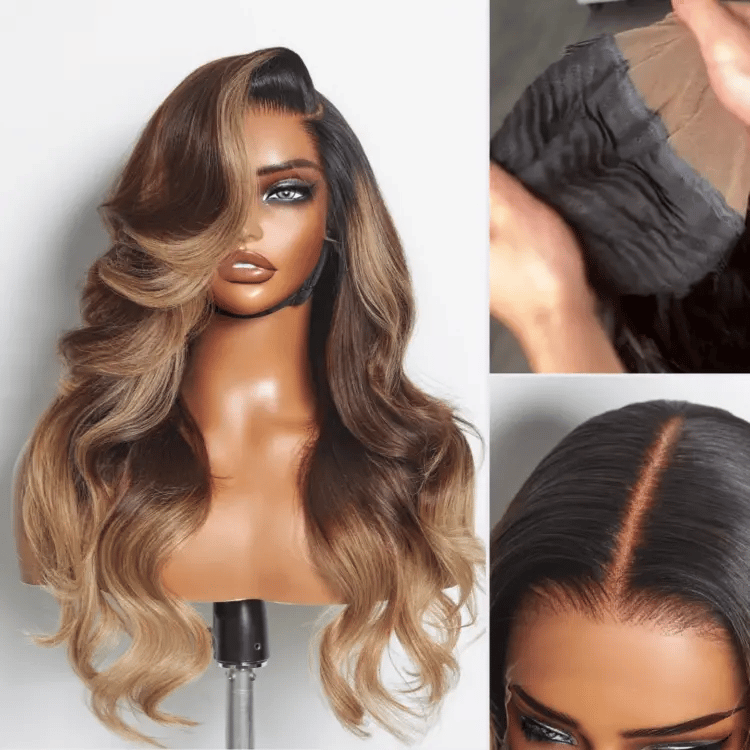 Onimehair™ Scalp Care Wigs - Deep Parting Loose Body Wave Human Hair Wig 11x6 Frontal HD Lace Glueless Wig
