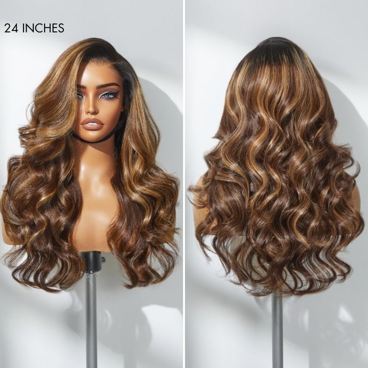 Onimehair™ PartingMax Glueless Wig 180% Density Loose Body Wave 7x6 Closure HD Lace Pre Cut & Plucked & Bleached Ready to Go