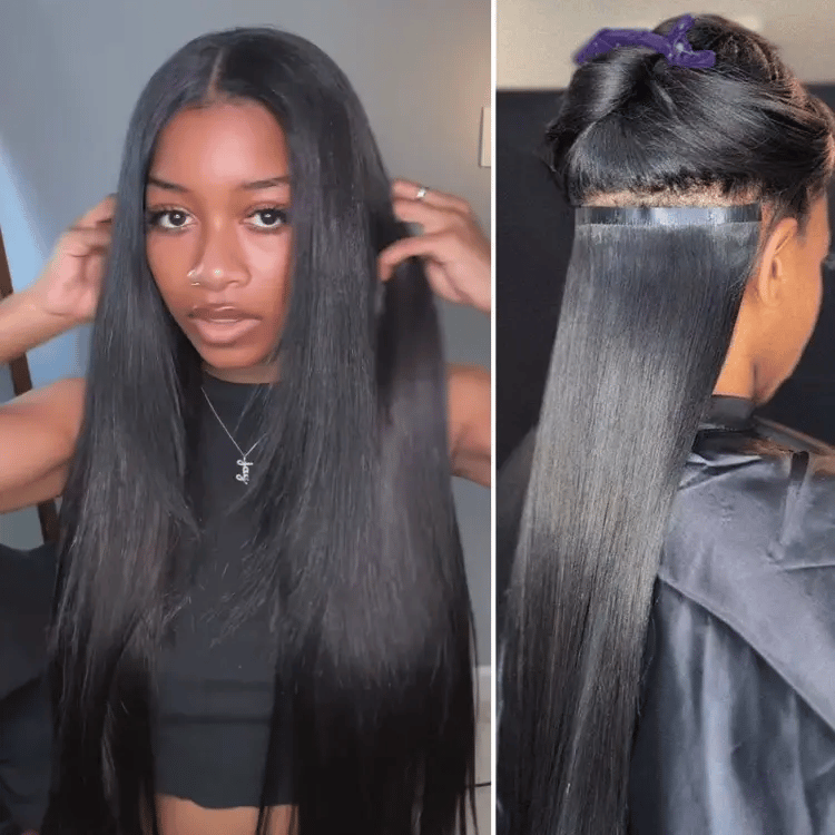 Onimehair™Straight / Body Wave / Kinky Curly / Yaki Straight / Kinky Straight / Messy Curly Clip in Hair Extensions Real Human Hair Pieces 135g 9pcs / 7pcs with Free Gift