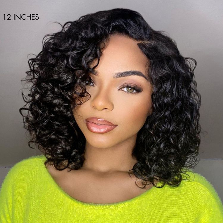 Onimehair™ All-Day Comfort™ Wig Deep Wave Glueless Minimalist HD Lace Human Hair Curly Wig Pre-Cut Lace
