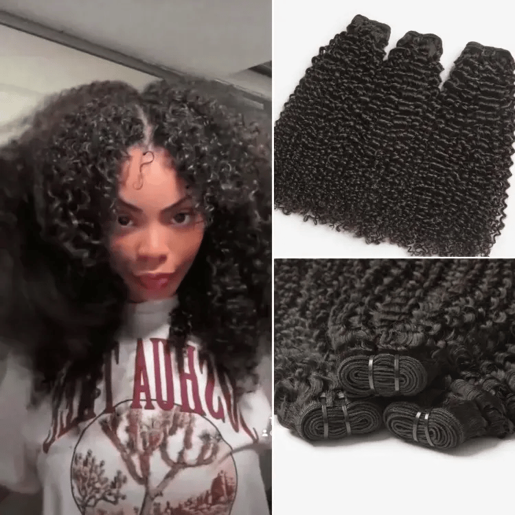 Onimehair™ Too Easy  Kinky Curly 100% Virgin Human Hair Bundles 1pc / 3pcs