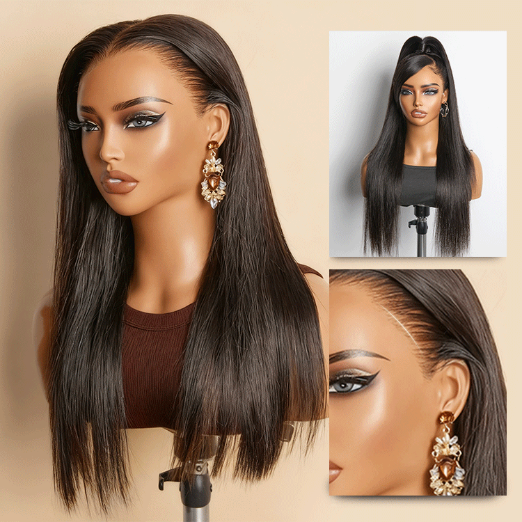 Onimehair™ Silky Straight Glueless Ear-to-ear 13x4 HD Lace Front Wig Pre-Cut Lace