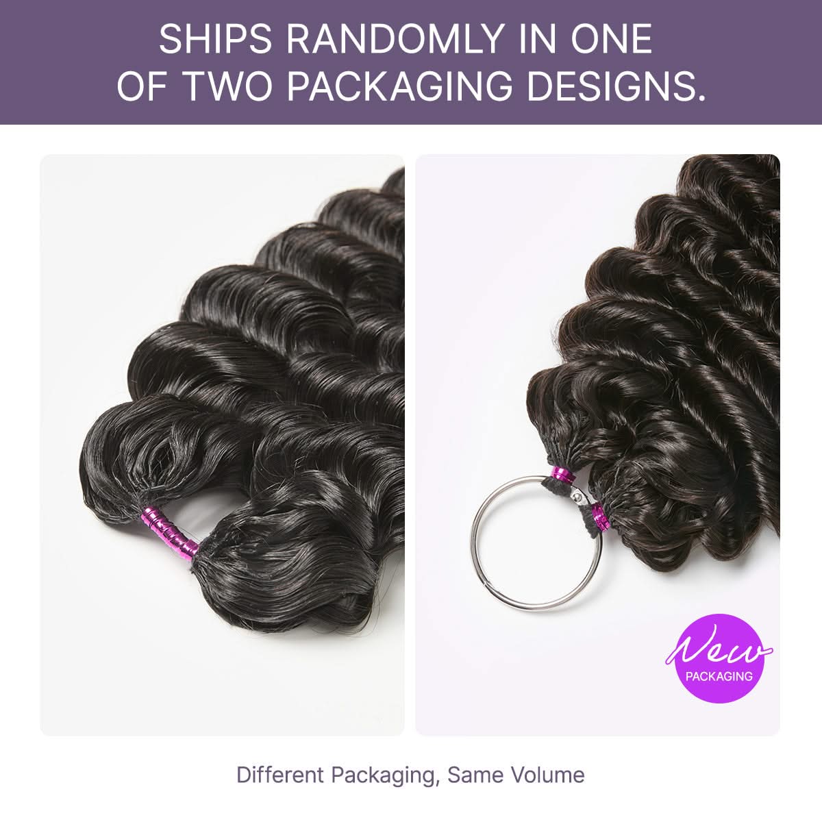 Pre-separated deep wave crochet human hair extensions in a natural style by mysite, showcasing rich texture and volume.