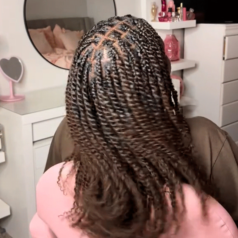 Onimehair™ Flawless Mini Twist With Soft Afro kinky Bulk Human Hair For Braiding Dreadlock