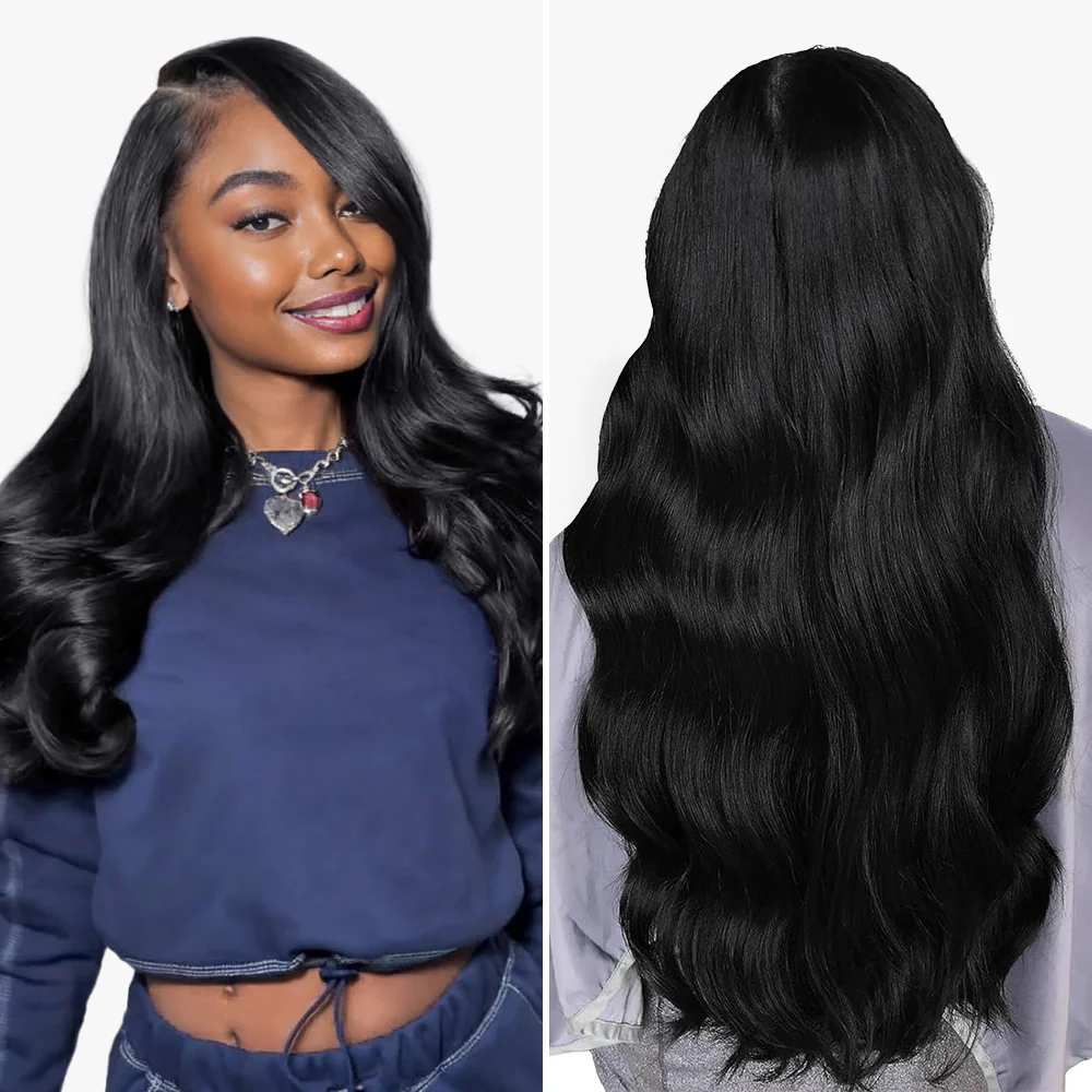 Onime Seamless Tape in Hair Extensions Silky Straight #1 Jet Black Virgin Human Hair