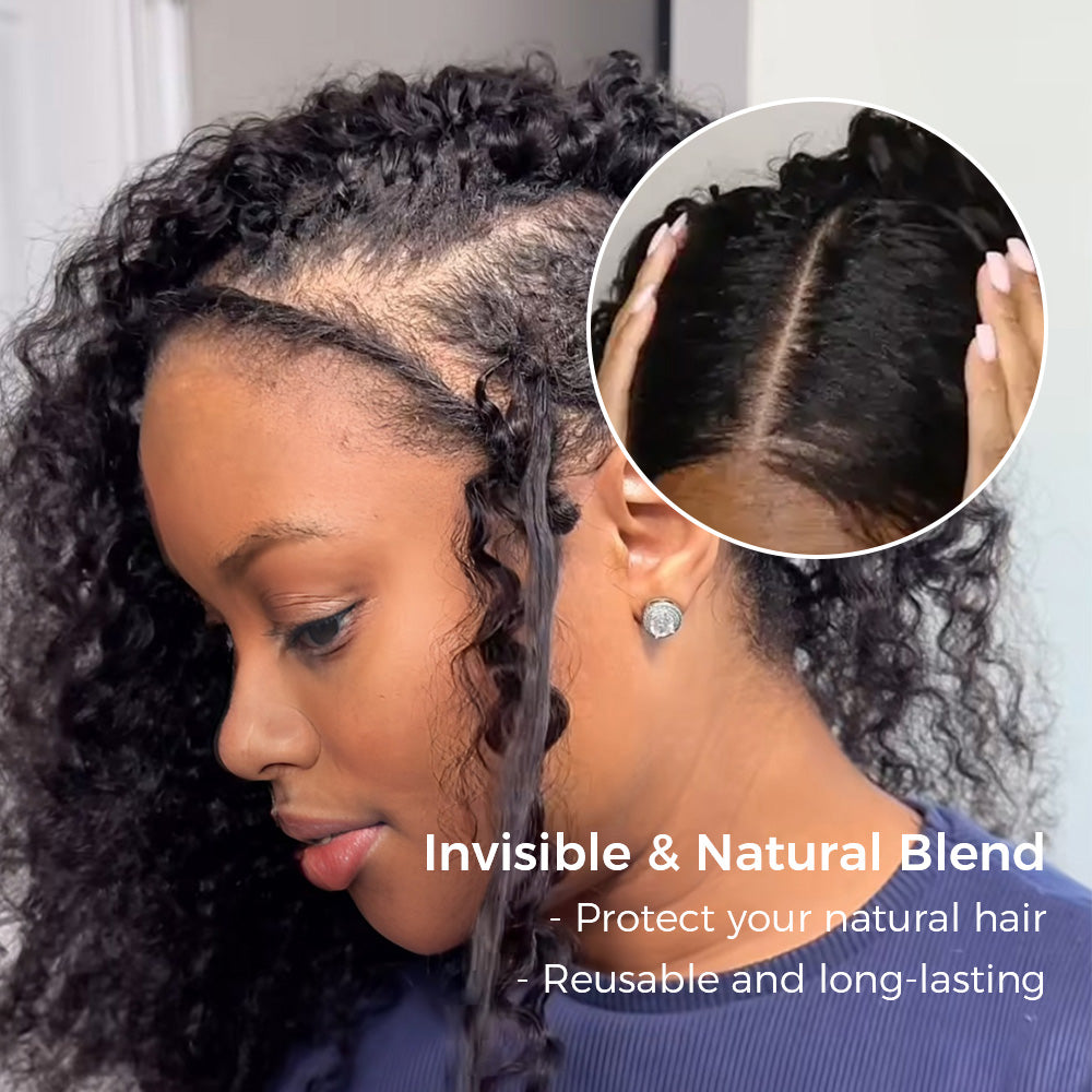 Lashey Feather Crochet Hair Extension Deep Wave Virgin Human Hair