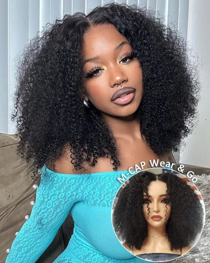 Onimehair™ Wear Go Glueless Highlights Ombre Hair Pre-cut HD Lace onimehair Curly Wig - Onime Hair