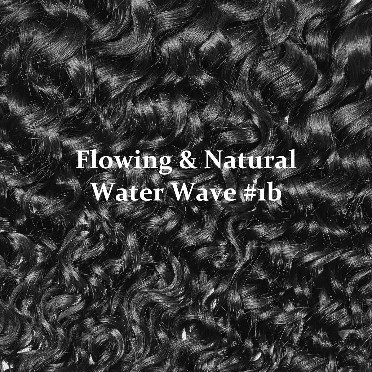 Natural black water wave hair bundles, 12-28 inch lengths, soft and flowing texture for beautiful hairstyles.