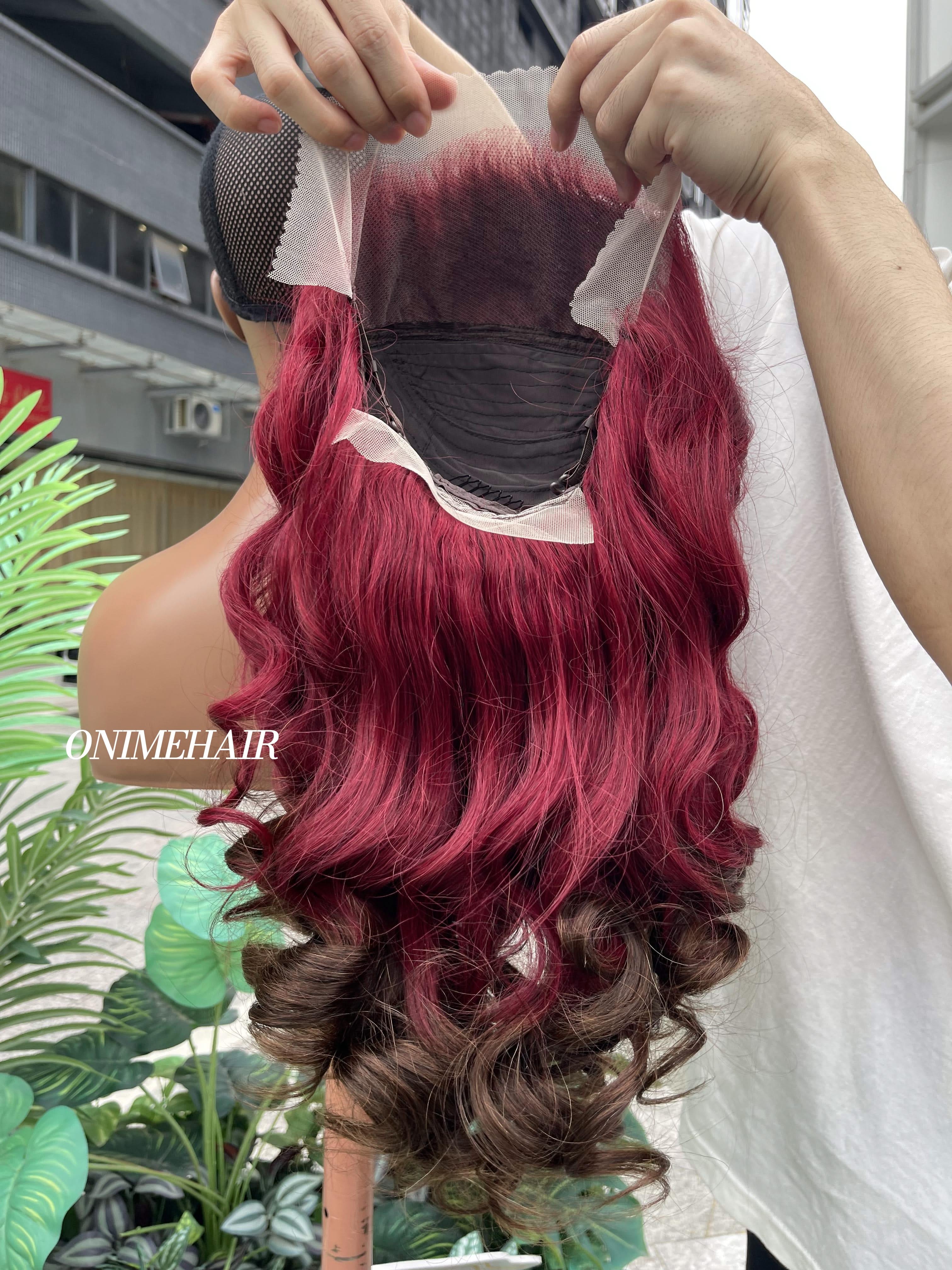 #99J/4 Rose Wavy Frontal Transparent 13X4  Lace - Onime Hair