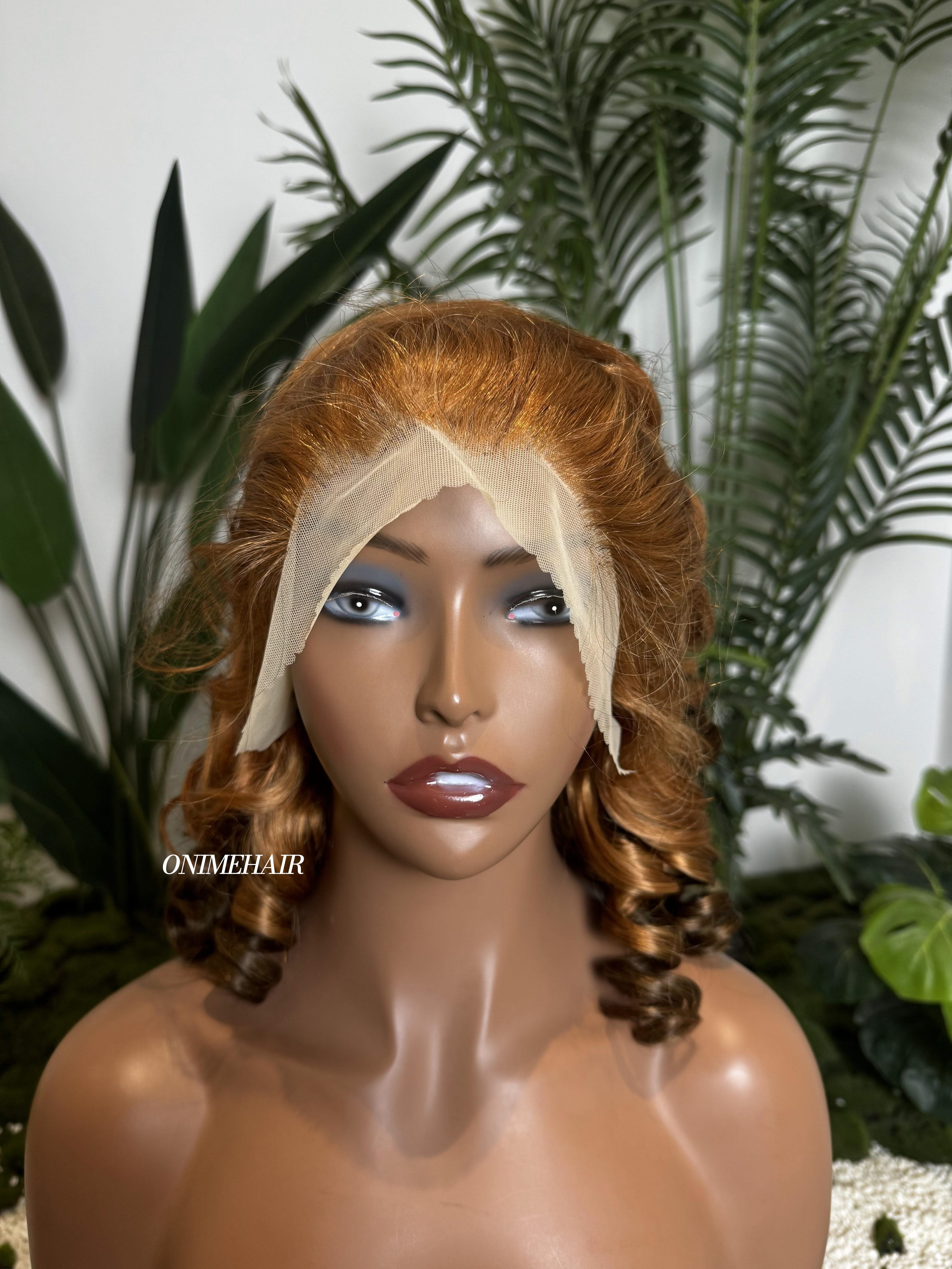 #30/4 Egg Curly Frontal Transparent 13X4  Lace - Onime Hair