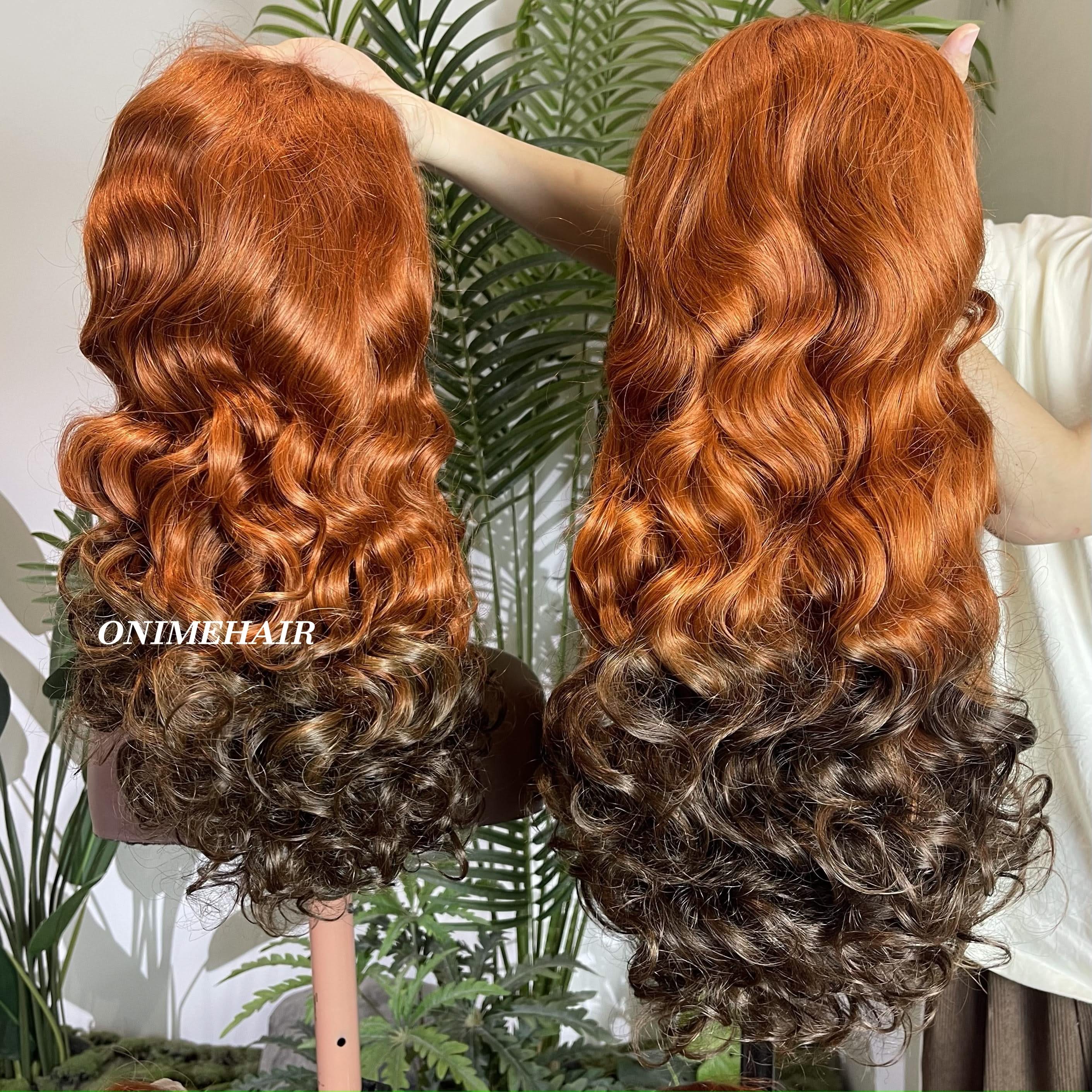 #350/4 Rose Wavy Frontal Transparent 13X4  Lace - Onime Hair