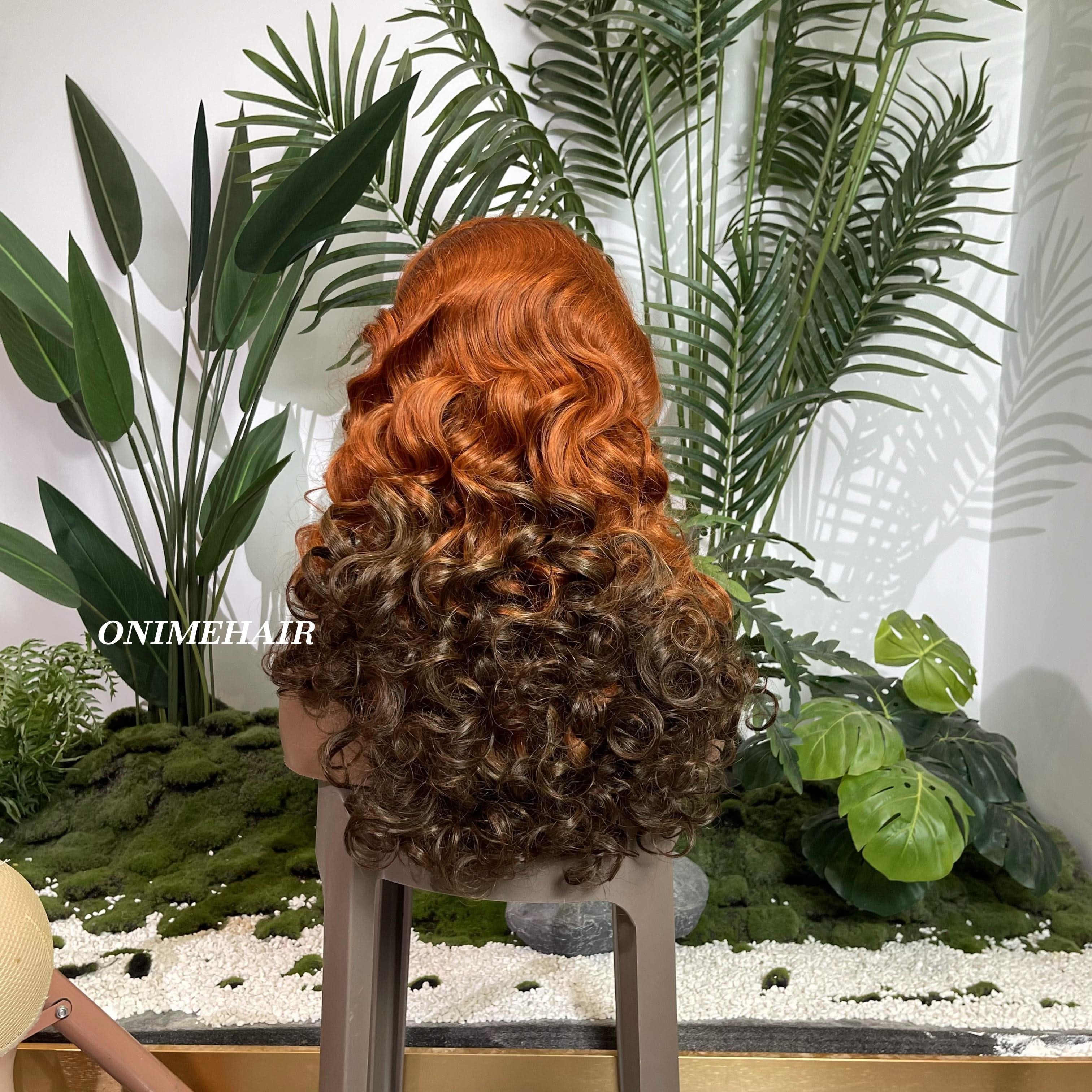 #350/4 Rose Wavy Frontal Transparent 13X4  Lace - Onime Hair