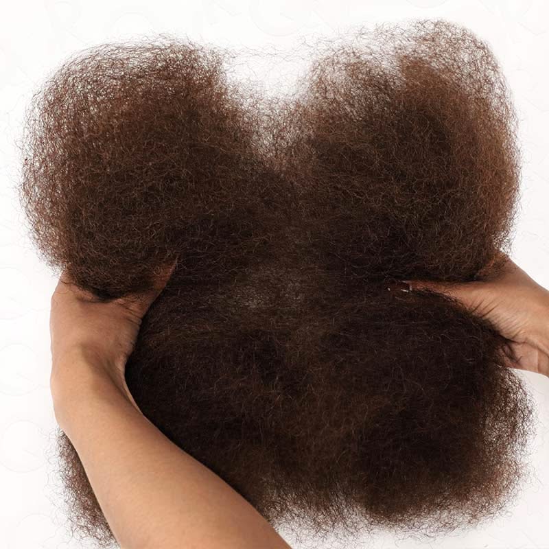 Onimehair™ Dark Brown Afro kinky Bulk Hair Extensions For Braiding Dreadlock Human Hair - Onime Hair