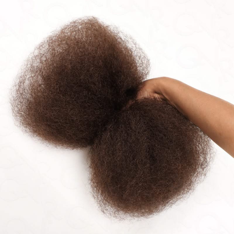 Onimehair™ Dark Brown Afro kinky Bulk Hair Extensions For Braiding Dreadlock Human Hair - Onime Hair