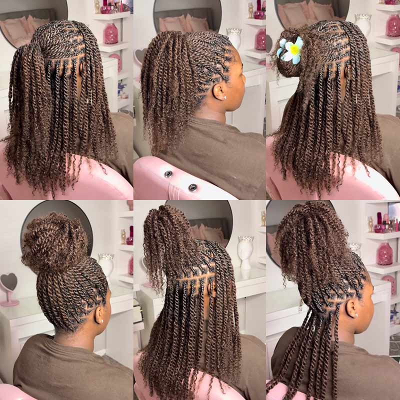 Onimehair™ Flawless Mini Twist With Soft Afro kinky Bulk Human Hair For Braiding Dreadlock