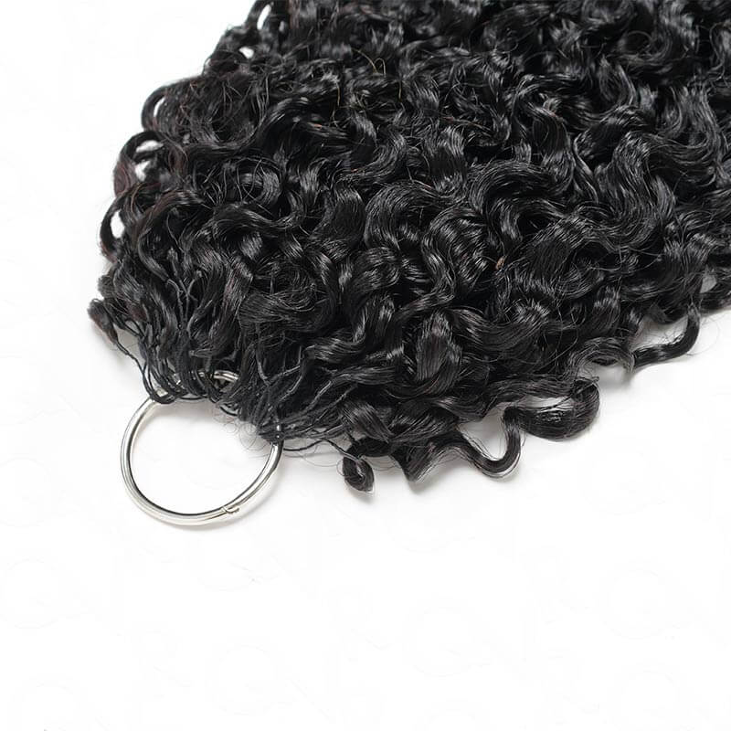Onime Burmese Curly Crochet Hair Natural Black Machine Made Feather Crochet Human Hair Extension